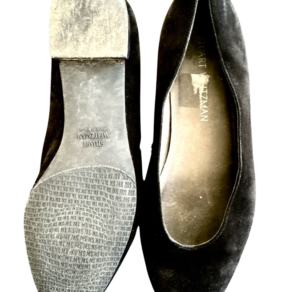 Stuart Weitzman Black Flats with Pointed Toe